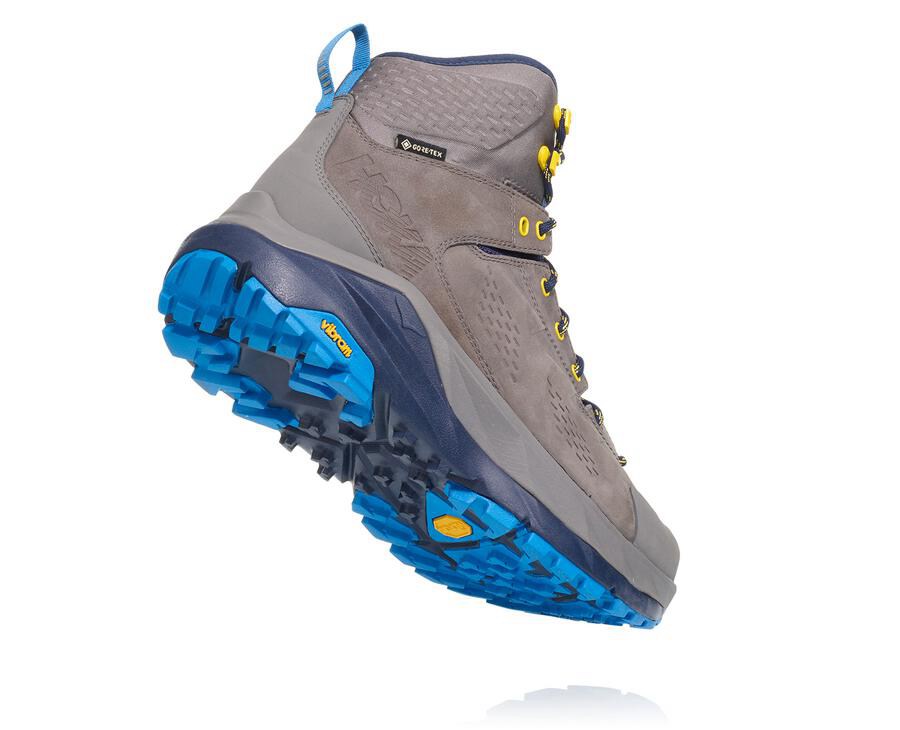 Hoka One One Turisticke Topanky Panske Siva/Modre - Kaha GORE-TEX - 08135-KZDI